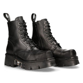 NEW ROCK - M-NEWMILI083-S19 Military Style Chunky Biker Boots